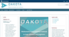 Desktop Screenshot of dakota.sandia.gov