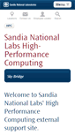 Mobile Screenshot of hpc.sandia.gov